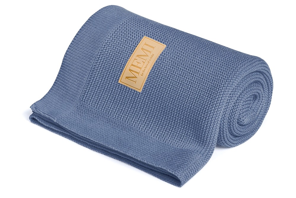 My Memi Kocyk Bambusowy 80x100 Denim Certyfikat OEKO-TEX 1+