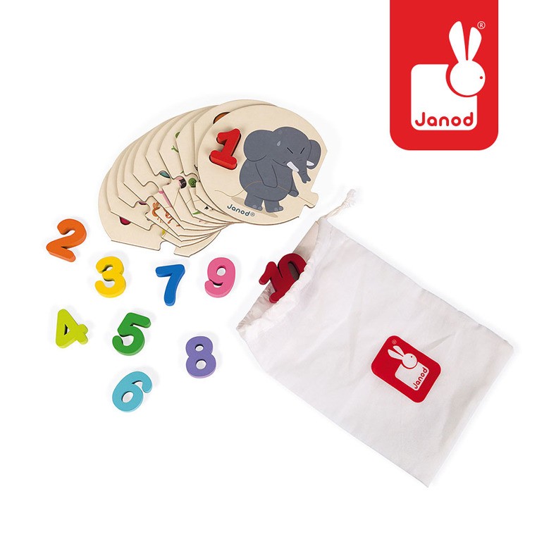 Janod Puzzle Uczę się liczyć 1-10 20el 3+