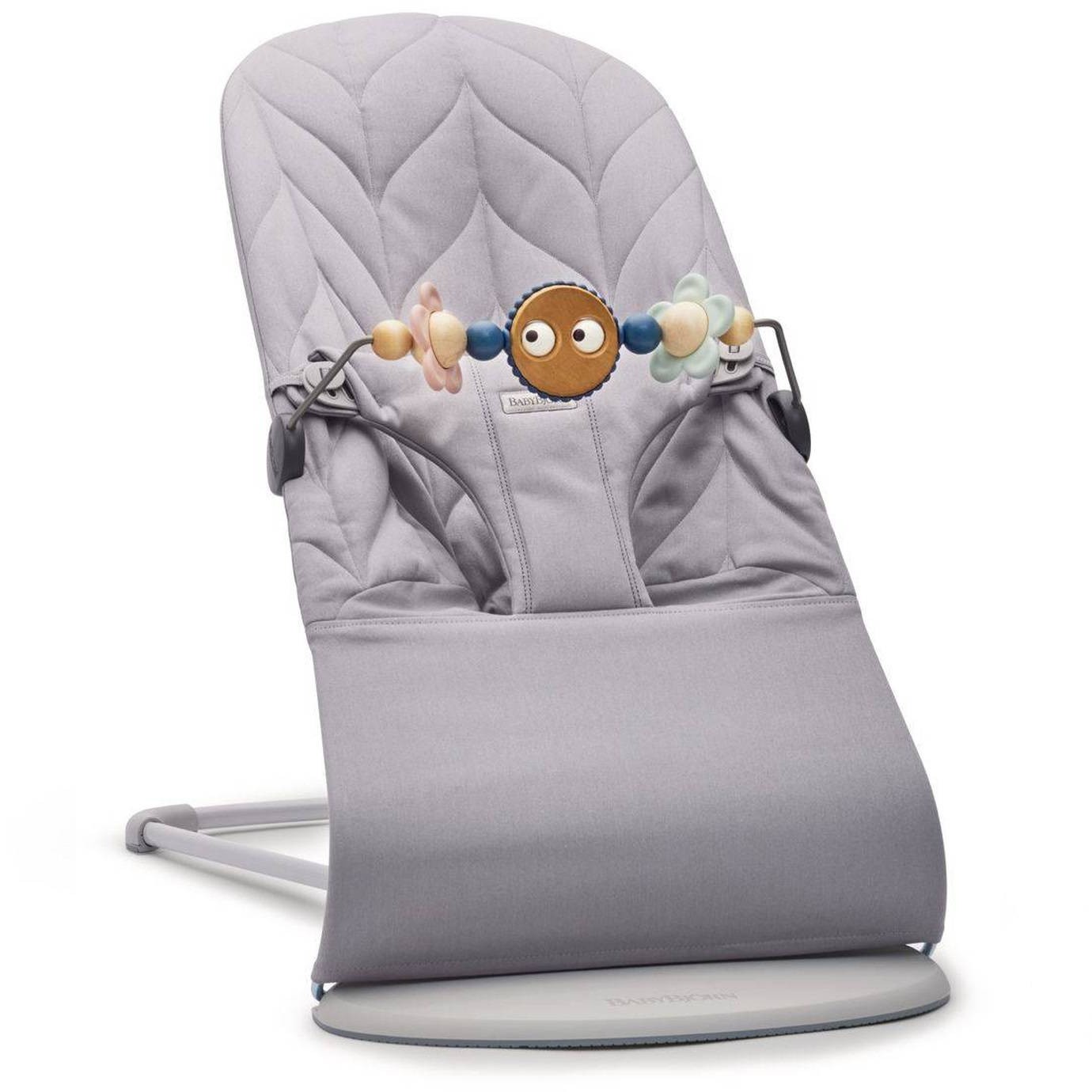 BabyBjorn Leżaczek Bliss Cotton Petal Quilt Jasny Szary + Zabawka