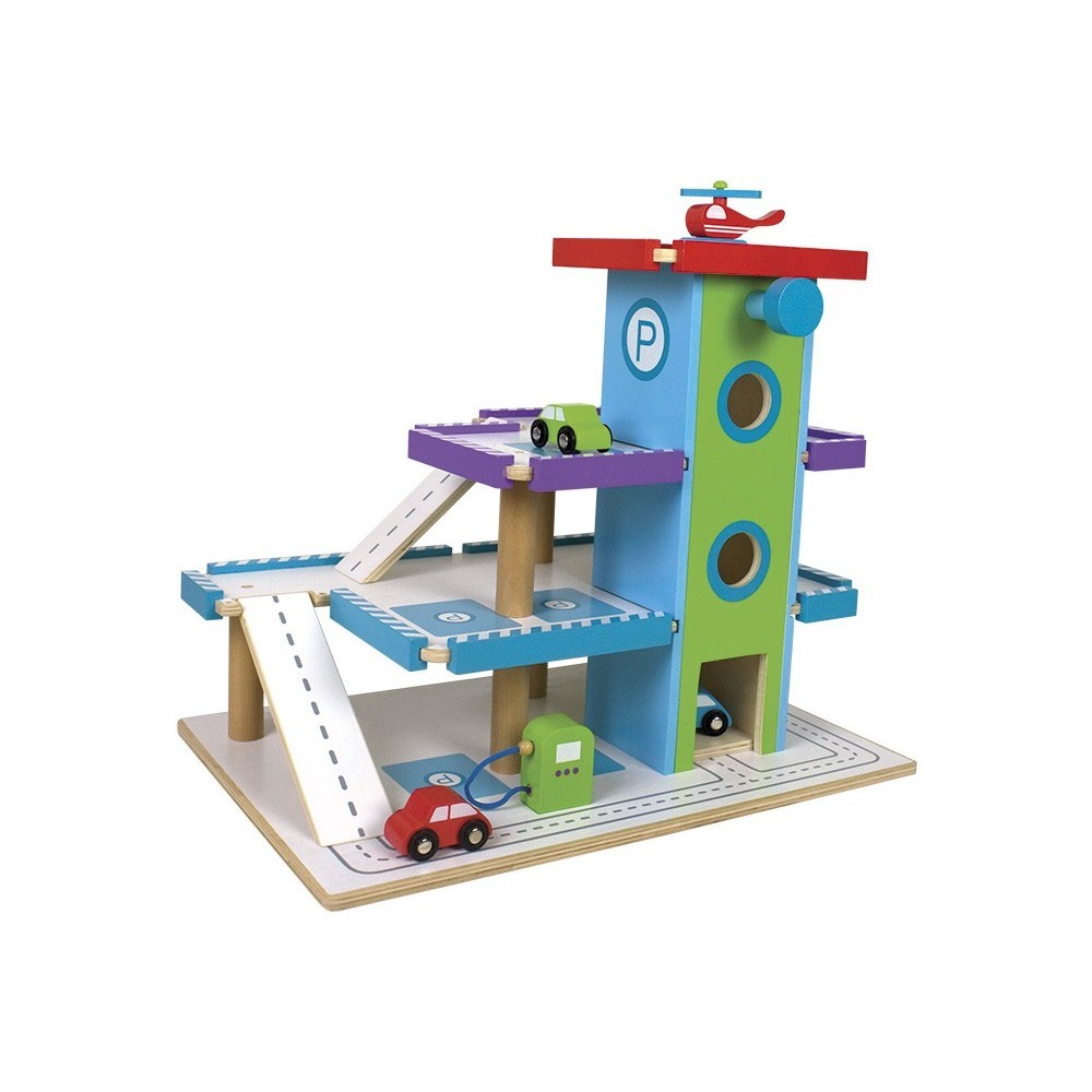 JaBaDaBaDo Drewniany Garaż Wielopoziomowy 3+ | Parking dla Aut