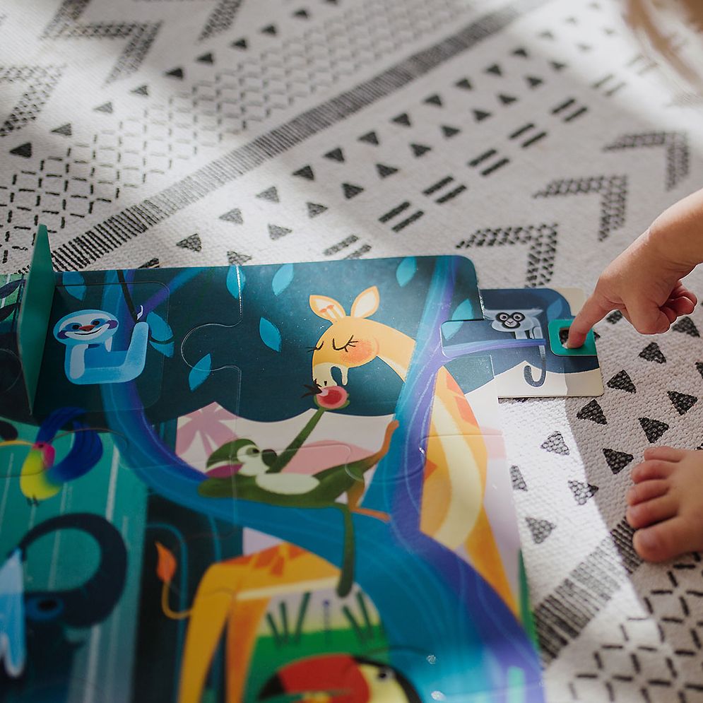 Janod Puzzle Uczta w Dżungli 20el Niespodzianka 2+