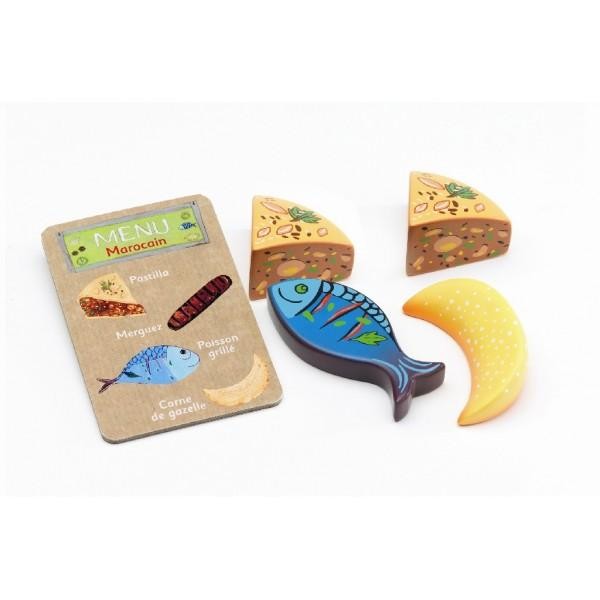 Djeco, drewniany zestaw do zabawy w restaurację