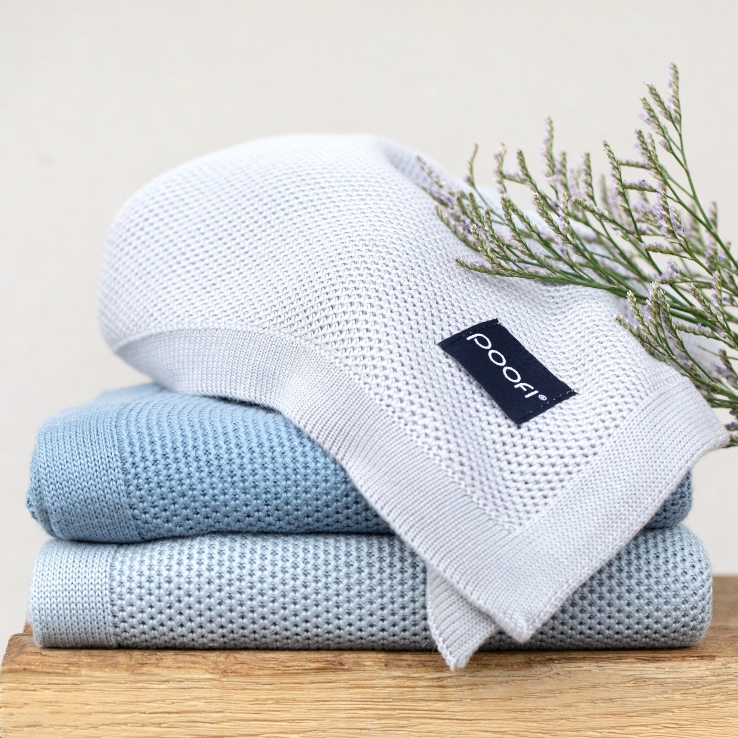 Poofi Kocyk bambusowy Faro Vintage pink 85x85cm 0+