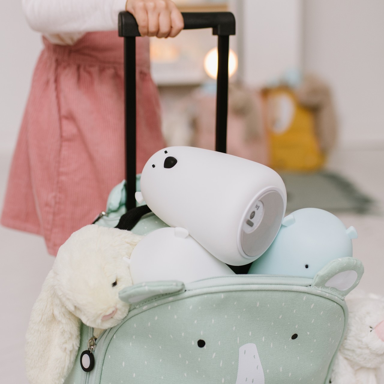 Rabbit&Friends Lampka Miś duży różowa | 0+