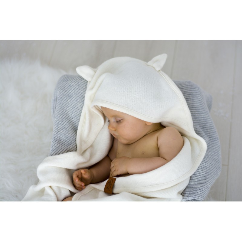 Effii, Kocyk kaszmirowy z uszkami ecru