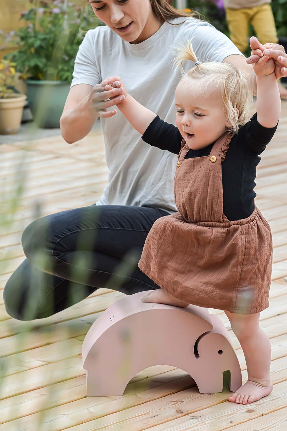 Bobles słoń sensoryczny Vintage rose - rozmiar S