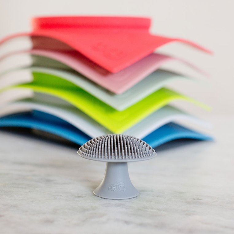 EZPZ Myjka Czyścik Silikonowy do Naczyń Szara Bez Bakterii