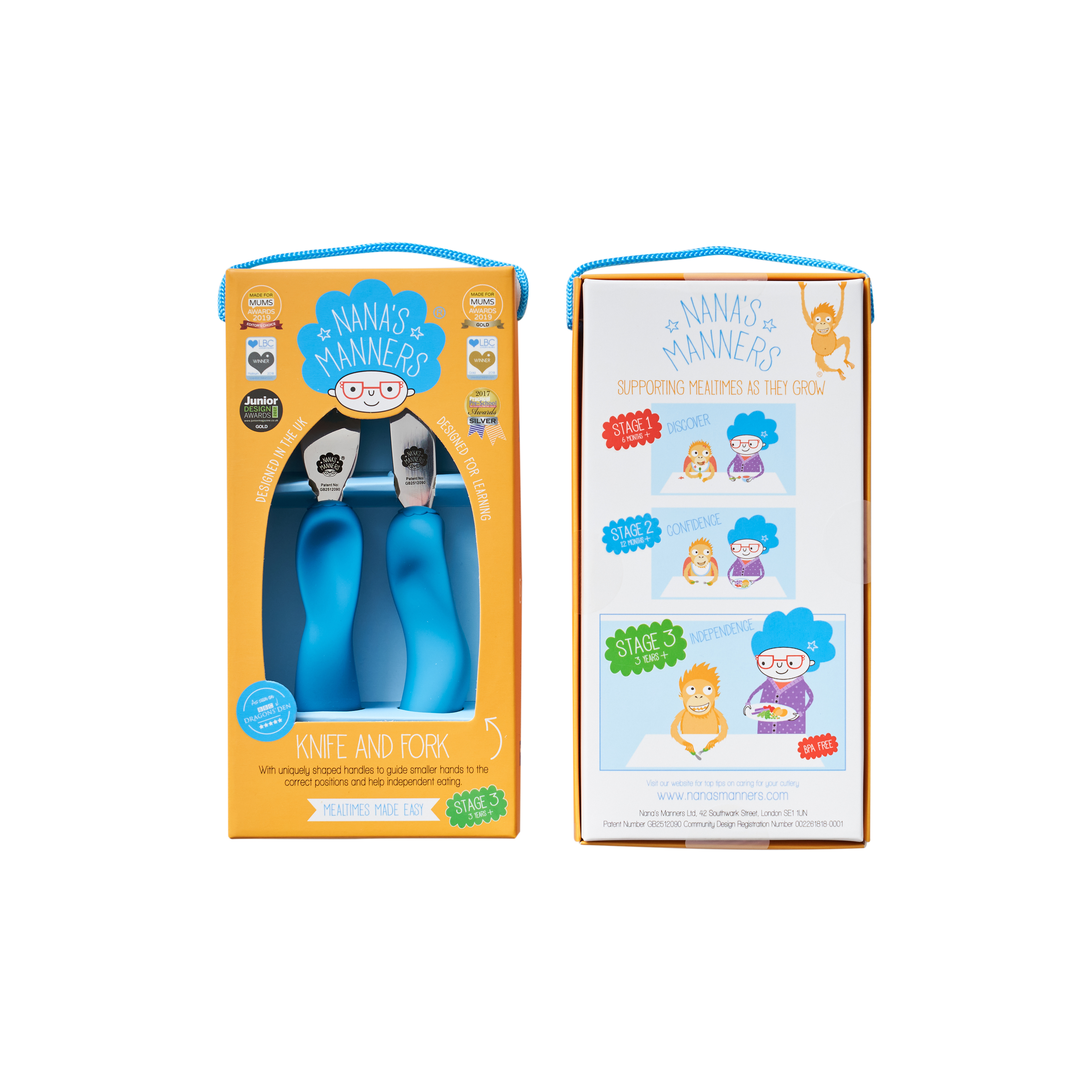 Nana's Manners Sztućce Etap 3 Borneo Green 3+