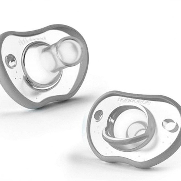 Nanobebe Smoczek Uspokajający Flexy 0-3m - 2 szt. Szary