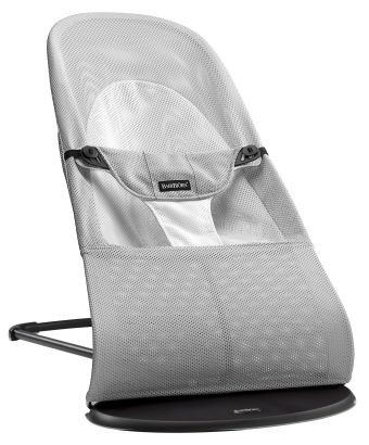 BabyBjorn, leżaczek BALANCE SOFT MESH - Srebrny / Biały