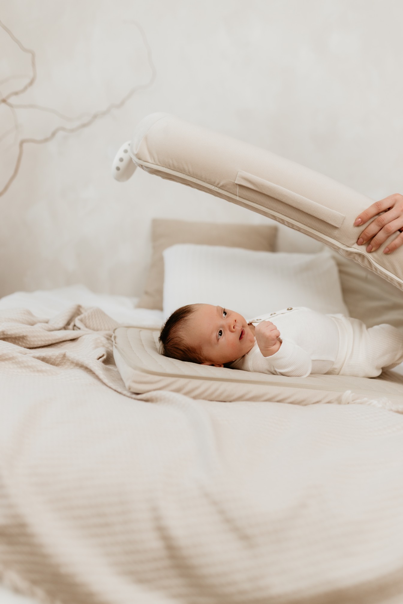 Sleepee Gniazdko Niemowlęce Modularne 2w1Odpinane Boki Różowe