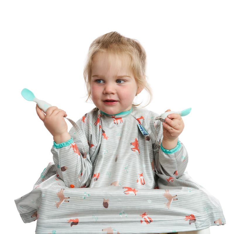 BIBaDO Wodoodporny śliniak BLW Woodland 6m-3l