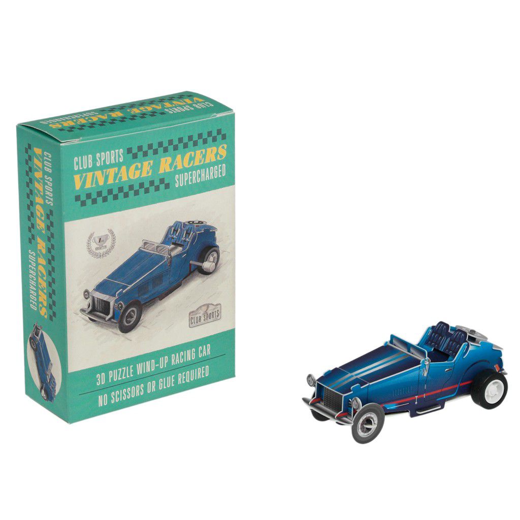 Nakręcany Samochód Wyścigowy Vintage 28el 6+