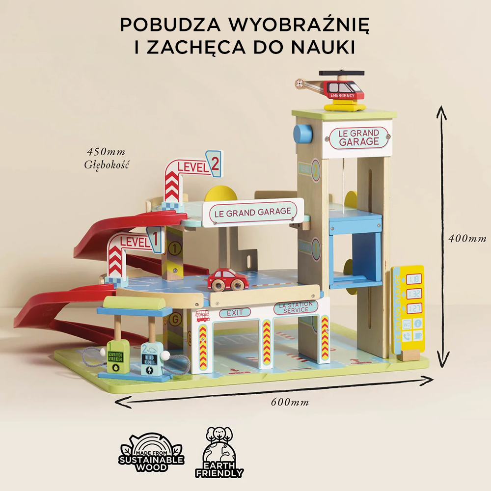 Drewniany wielopoziomowy garaż „Le Grand Garage” | Le Toy Van