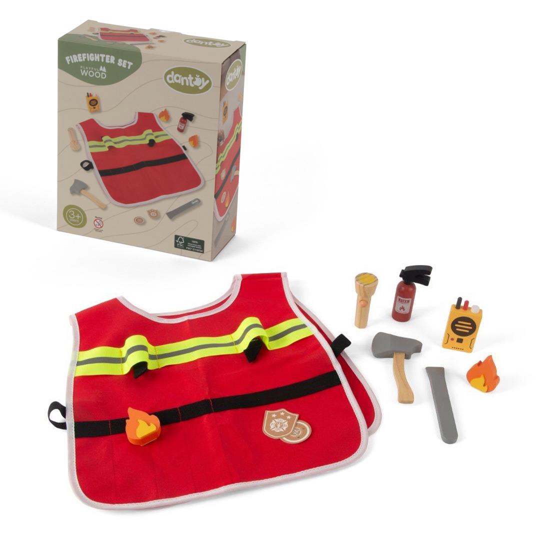 Dantoy Zestaw Mały Strażak Drewniany 10el 3+
