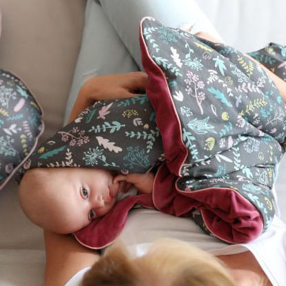 Kocyk Pink no more Botanic Wrzosowy Welur 80x100cm 0+