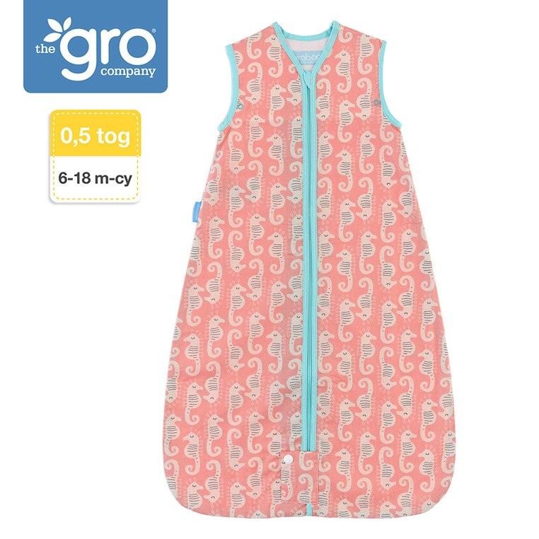 Gro Company, Śpiworek Grobag Sea Horsey z pokrowcem - Travel 0,5 tog 6-18 m-cy