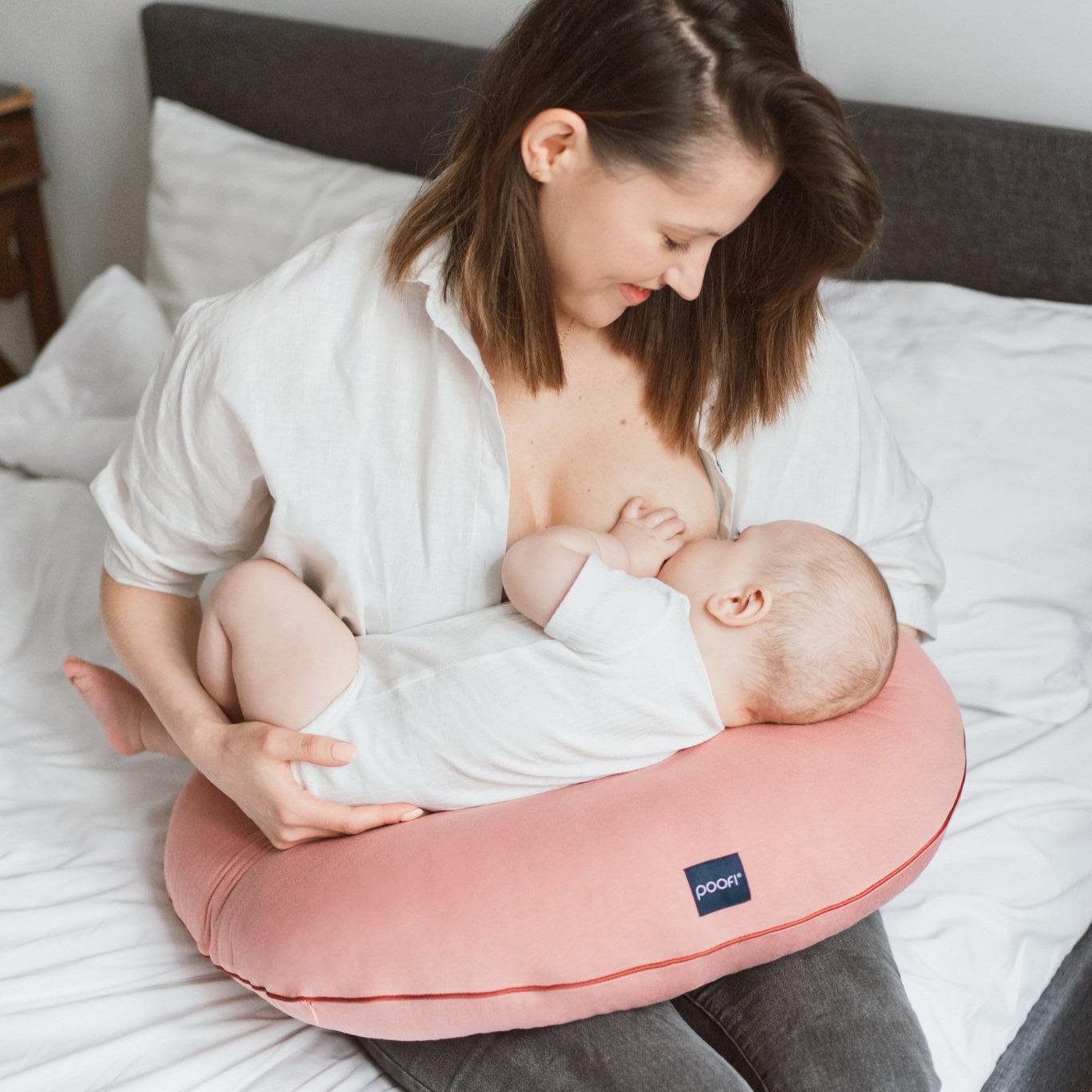 Poofi Poduszka do karmienia Organic - herbaciana róża 0+