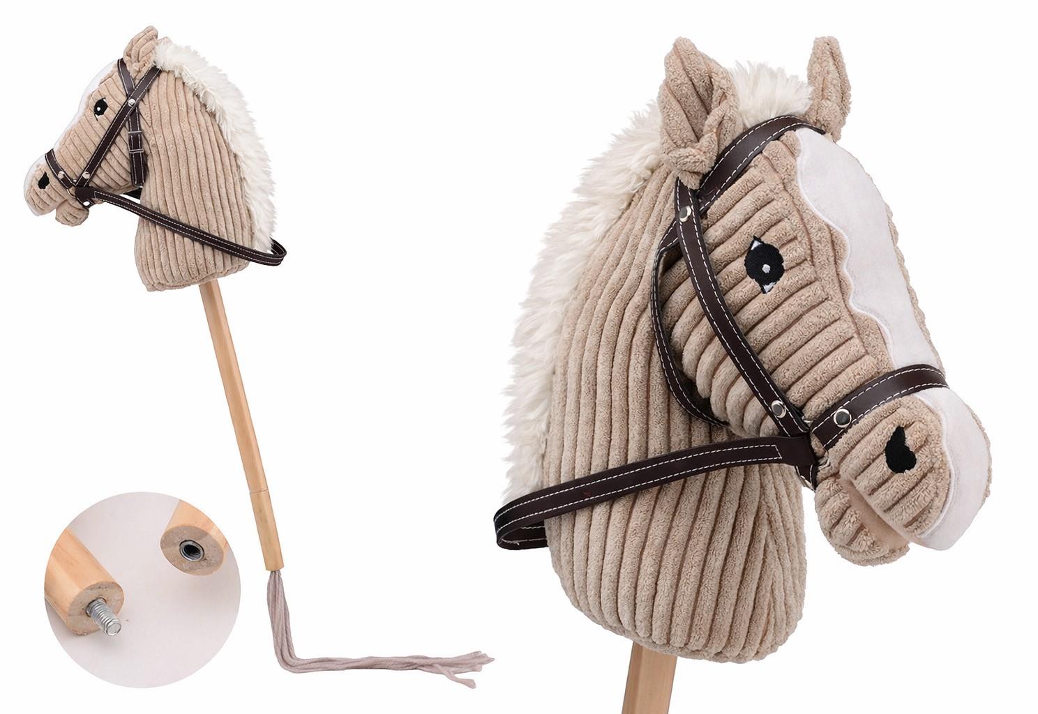 Holly Hobby Horse koń LUX na kiju dźwięk 80cmTaupe