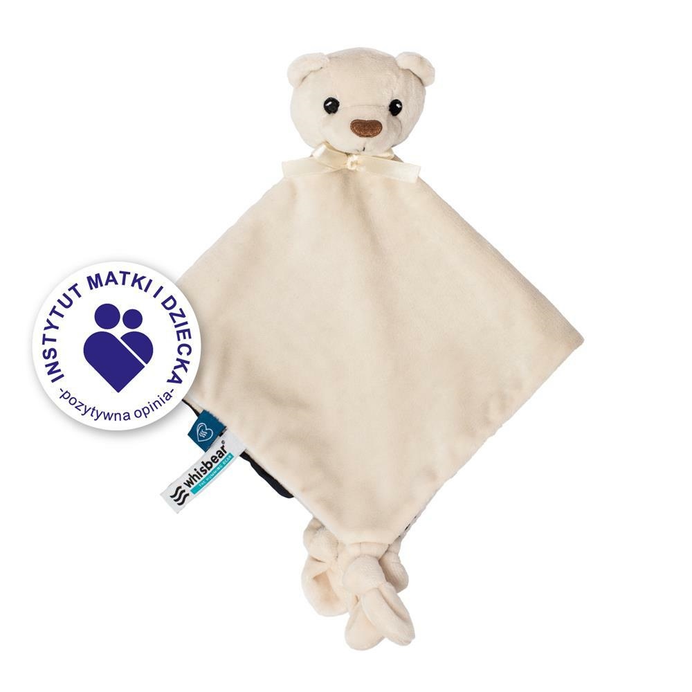 Whisbear DouDou Kocyk Przytulanka Miś kremowy 0+