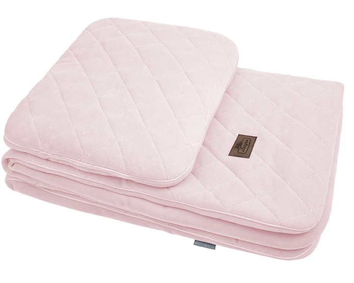 Sleepee Kocyk Welurowy z Poduszką Royal Baby 80x100cm Różowy