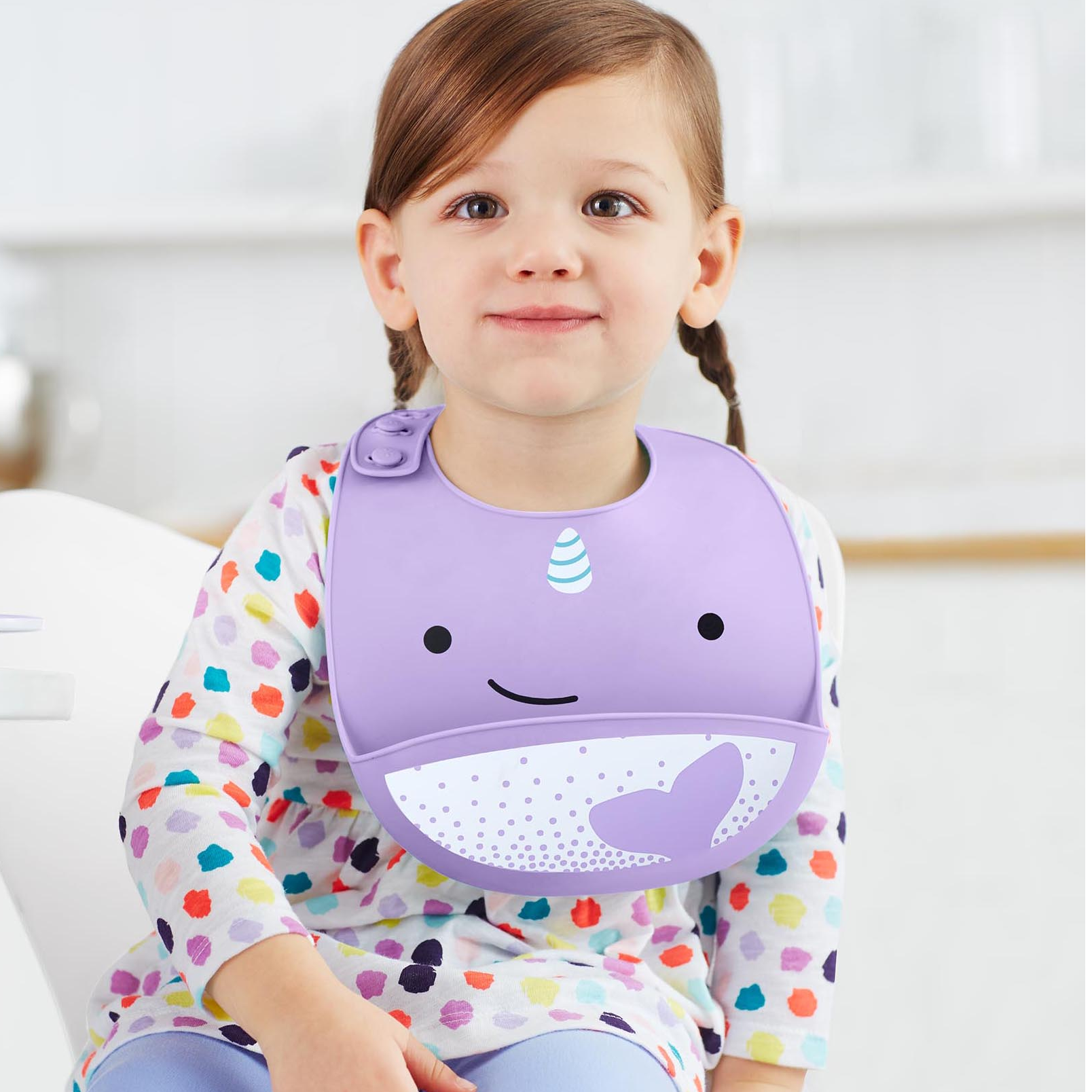 Skip Hop Śliniak Silikonowy Zoo Narwal 6m+