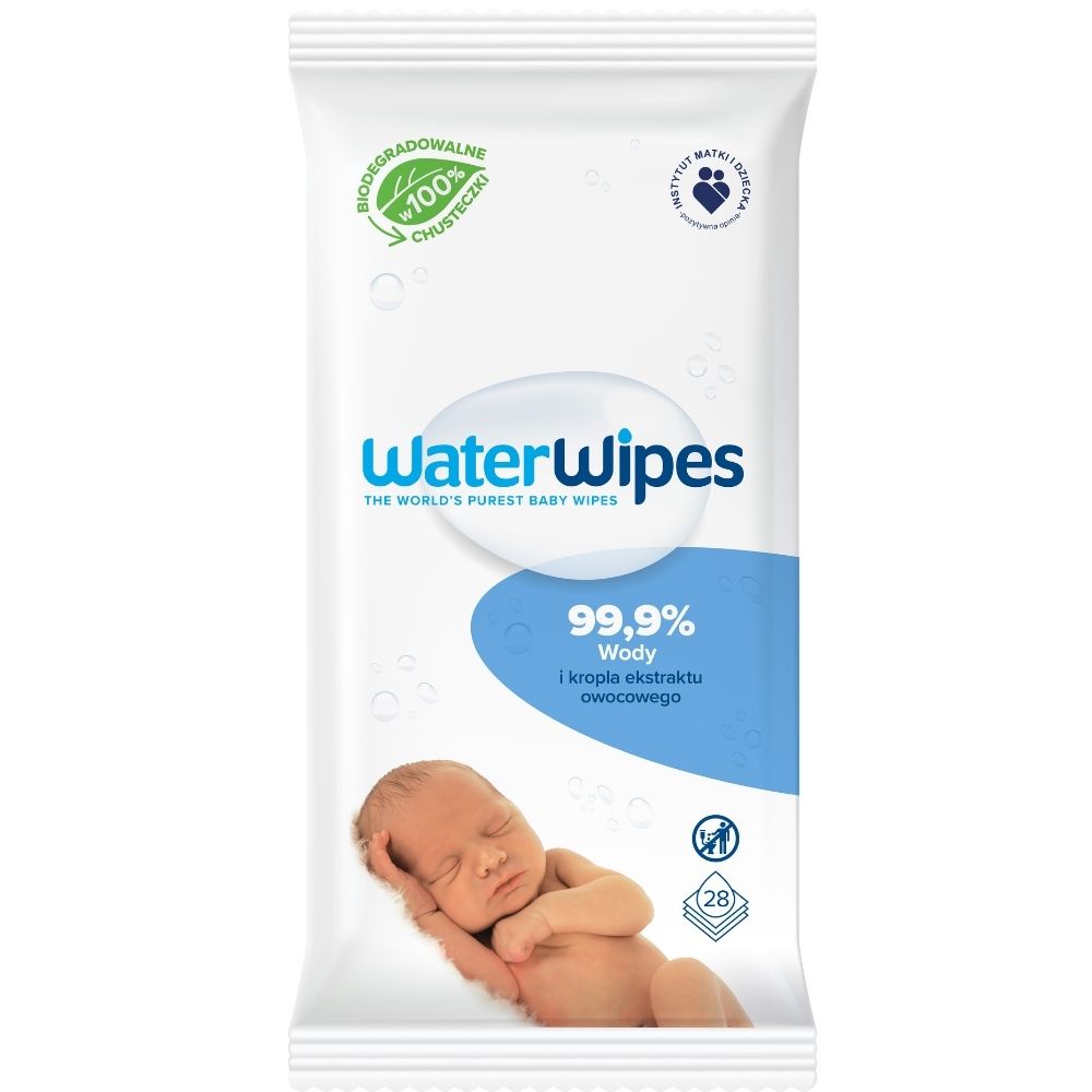 WaterWipes Chusteczki nawilżane wodne BIO 28 szt. 0+