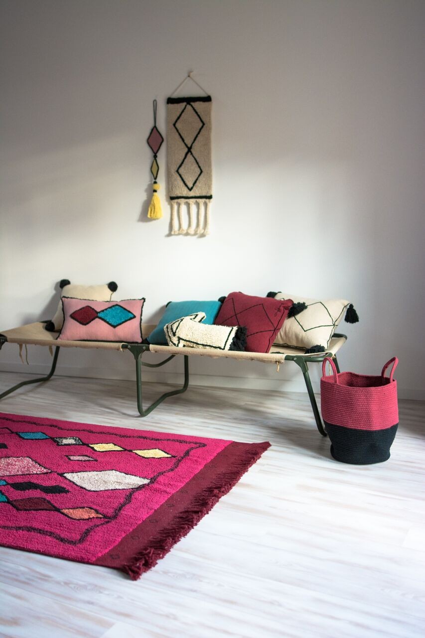 Lorena Canals Kosz ZOCO BLACK/AUBERGINE 35x30cm