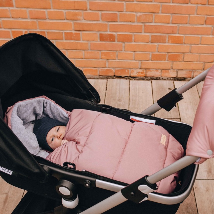 Beztroska, Śpiworek do wózka Robin Chudek - pudrowy różowy