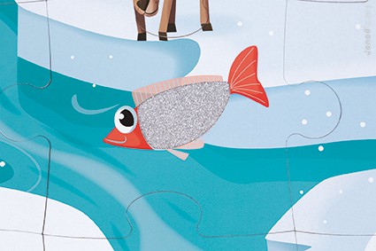 Janod Puzzle Sensoryczne Lodowa Kraina 20el 3+