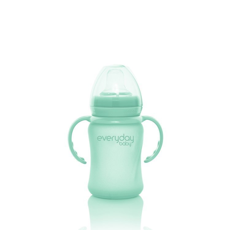 Everyday Baby Szklana butelka z ustnikiem niekapkiem 150 ml - miętowa