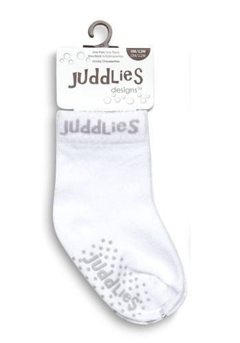 Skarpetki niemowlęce 0-12 msc biało-szare