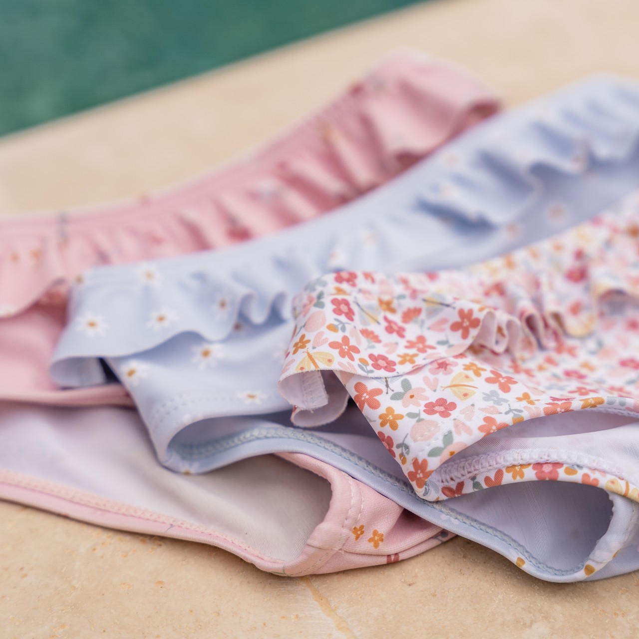 Little Dutch Kąpielówki Daisy Blue 86/92