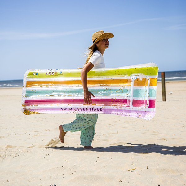 Swim Essentials Materac Tęczowy Deluxe 1+ | Pływający