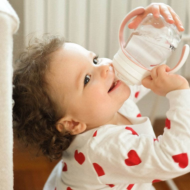 Beaba Butelka treningowa 2w1 Tritan 210 ml old pink 6m+