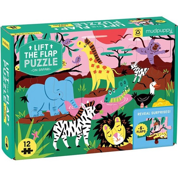 Mudpuppy, Puzzle z okienkami Safari 12el.