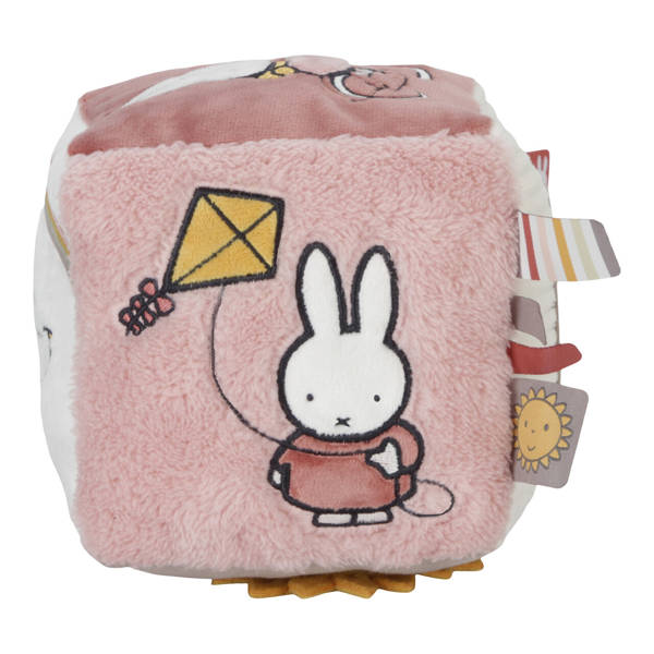 Tiamo Kostka Sensoryczna Miffy Fluffy Pink 0+ | Zabawka Edukacyjna