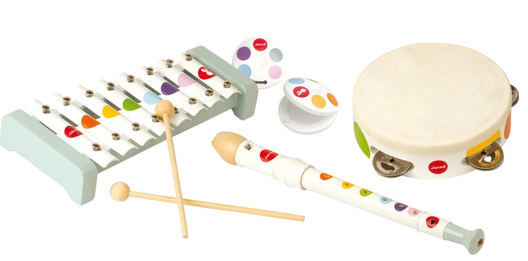 Janod Zestaw Muzyczny Confetti 18m+ | Instrumenty