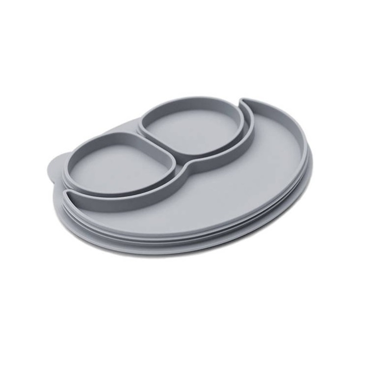 EZPZ Pokrywka do talerzyka Mini Mat Pastelowy Szary