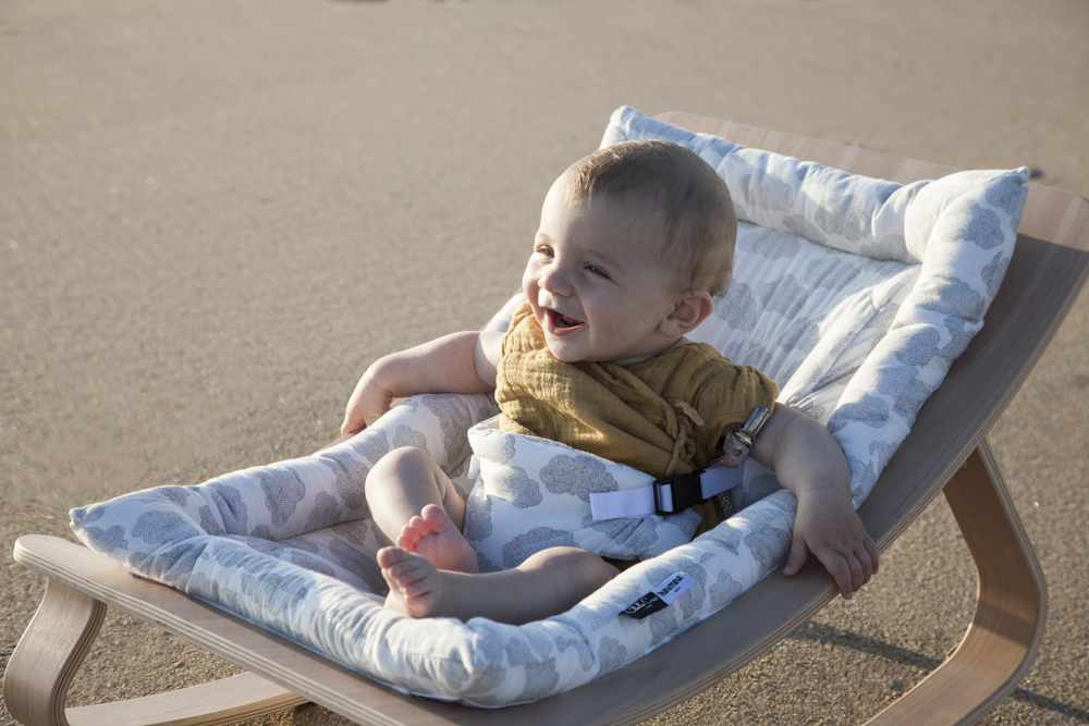 Charlie Crane Leżaczek Levo buk Moumout Cloud 0+