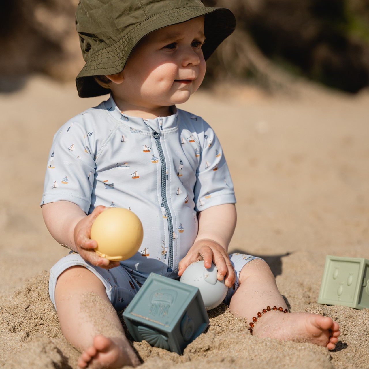 Little Dutch Kostium kąpielowy Sailors Bay Blue 98/104