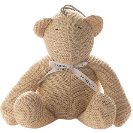 Bamboom Miękki miś z pozytywką żółty 0m+