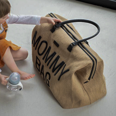 Childhome Torba Mommy Bag Raffia Look - Elegancka Torba dla Mamy