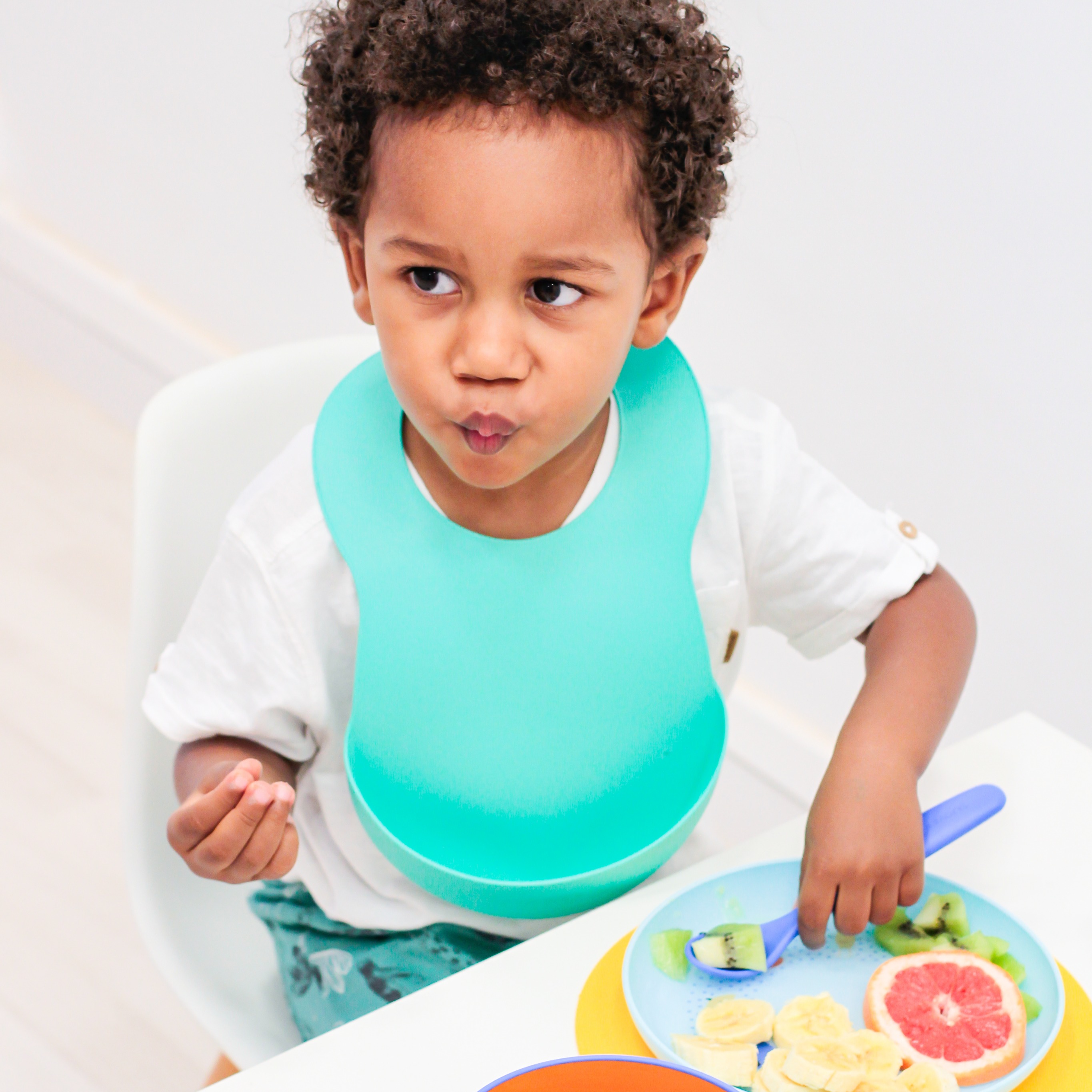 Suavinex, Miękki śliniak z kieszonką - niebieski