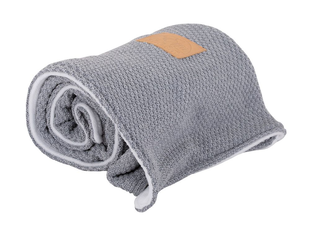 Effii Duży Wełniany Koc 75x110cm Szary/Biały 0+