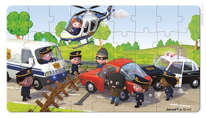 Janod Puzzle 2w1 Radiowóz Pawła 3+ lat