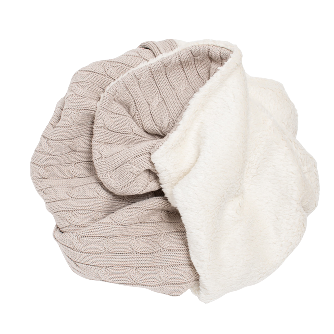 Bimbla Kocyk Ocieplany Noel Beżowy - 80x100cm