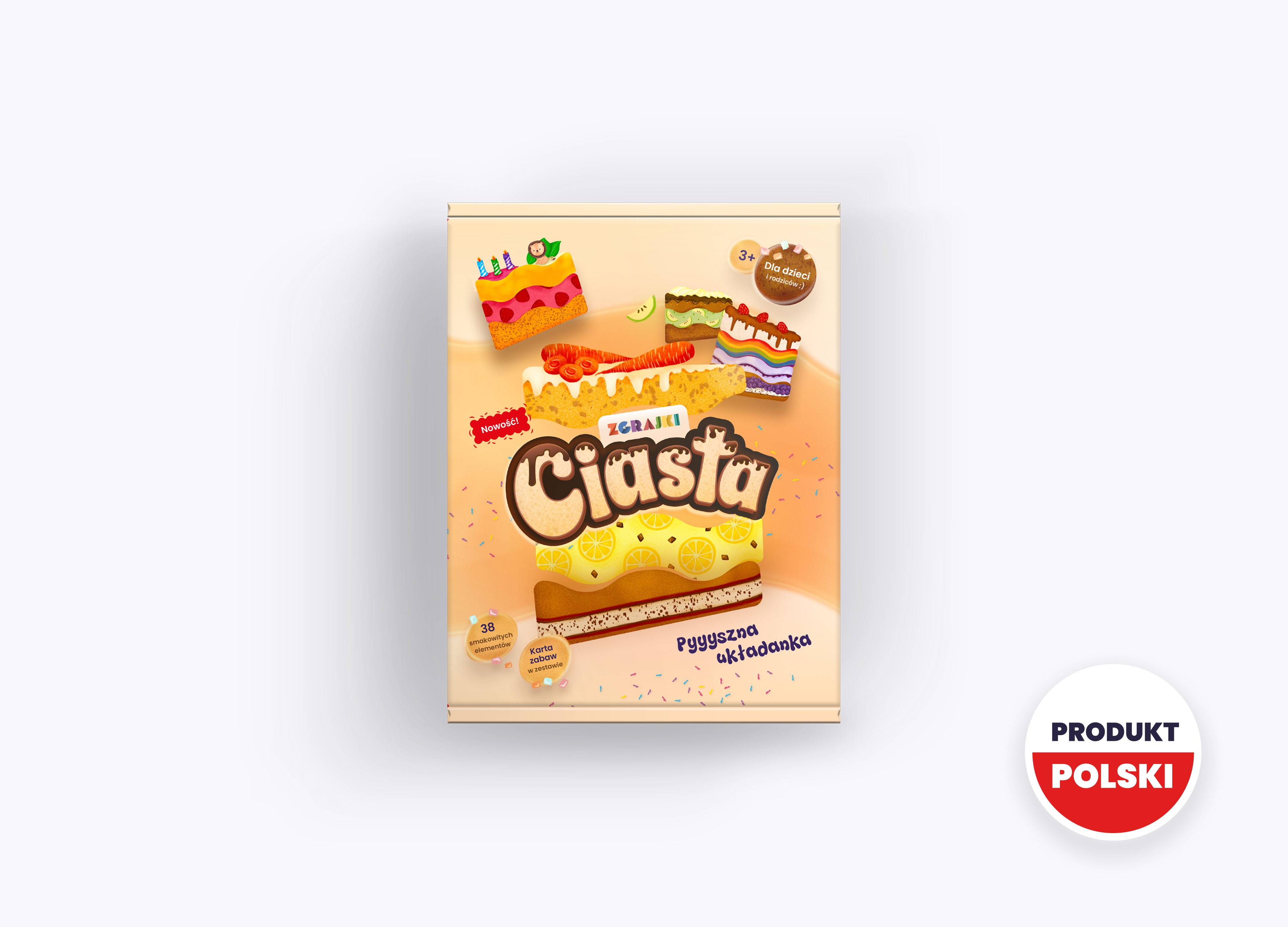 Kraina Relacji Zgrajki Ciasta Drewniana Układanka 3+