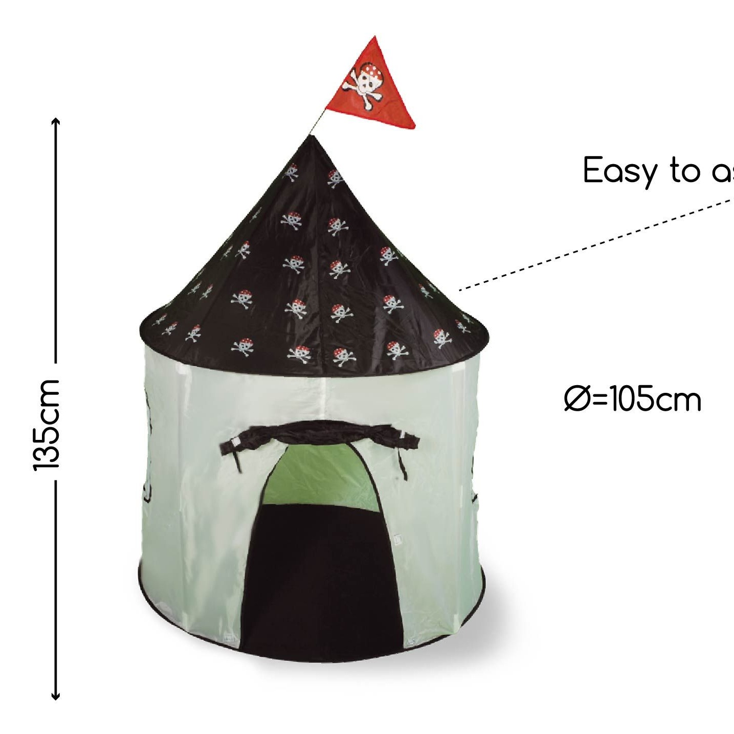 Namiot Pirat dla dzieci 3+ | Łatwy montaż