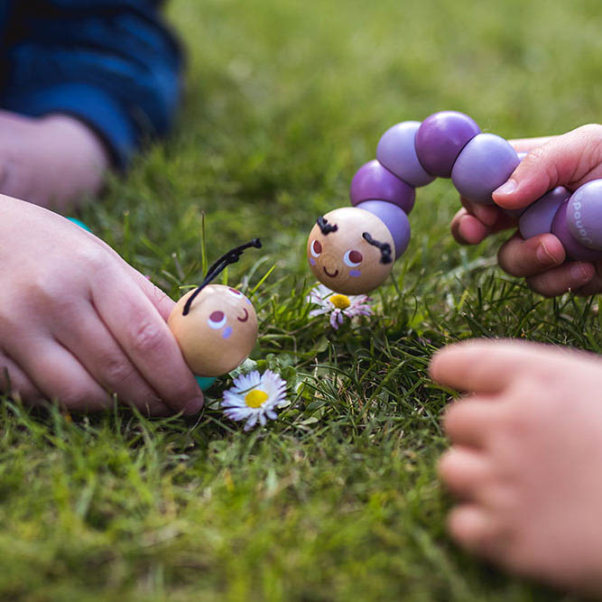 Janod Gąsienica Układanka Drewniana 2+ Elastyczna